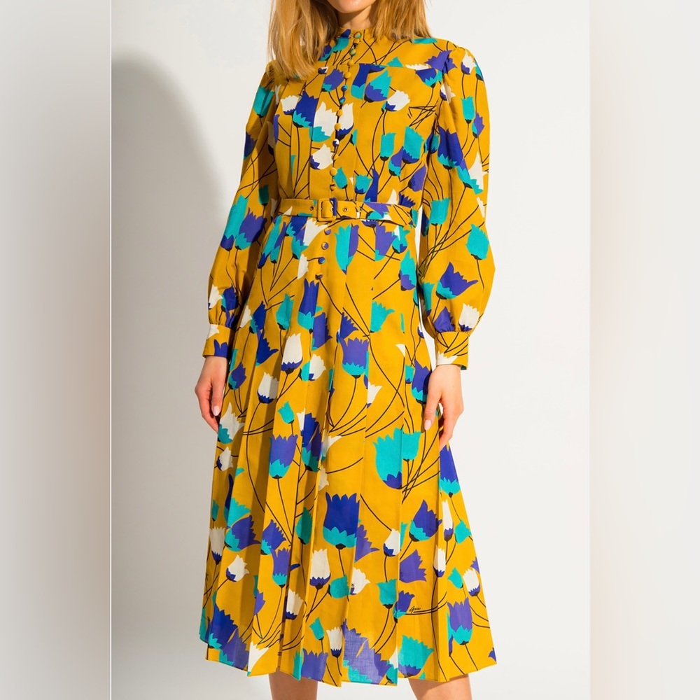 Gucci Tulip Print Midi Dress - Picture 5 of 7